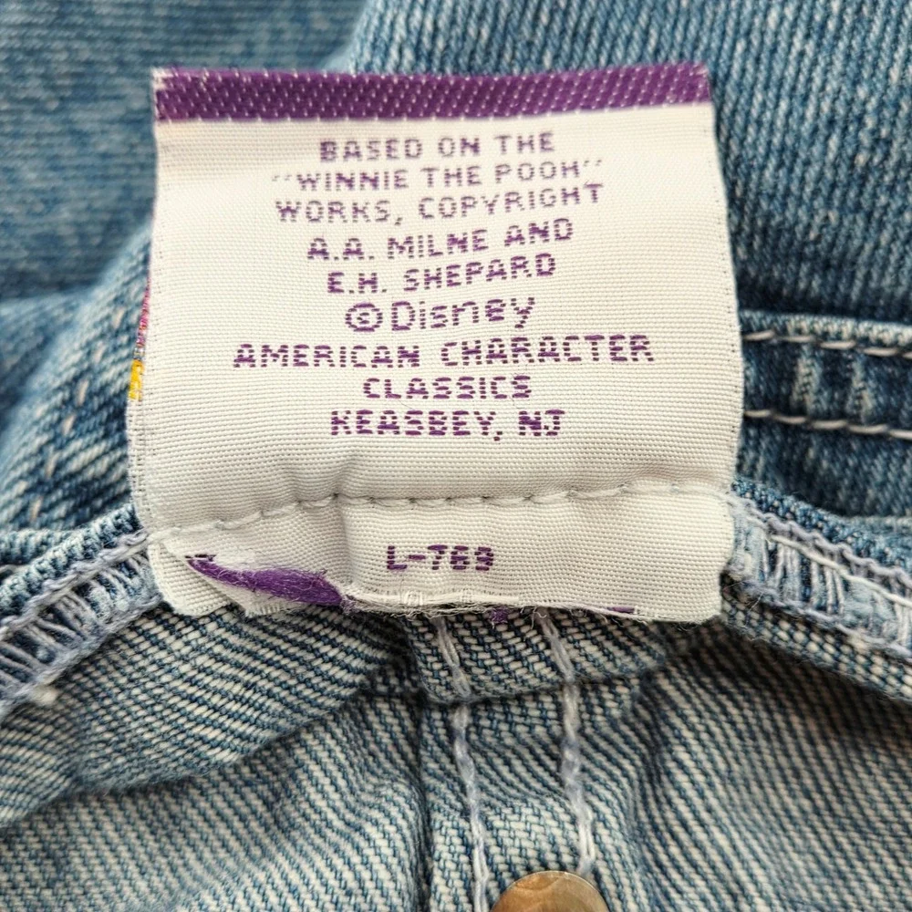 Disney Winnie the Pooh Tigger Vintage 100 Acre Denim Overall Dress Kids Small